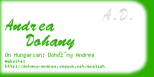 andrea dohany business card